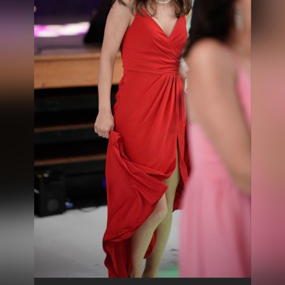 Red formal dress